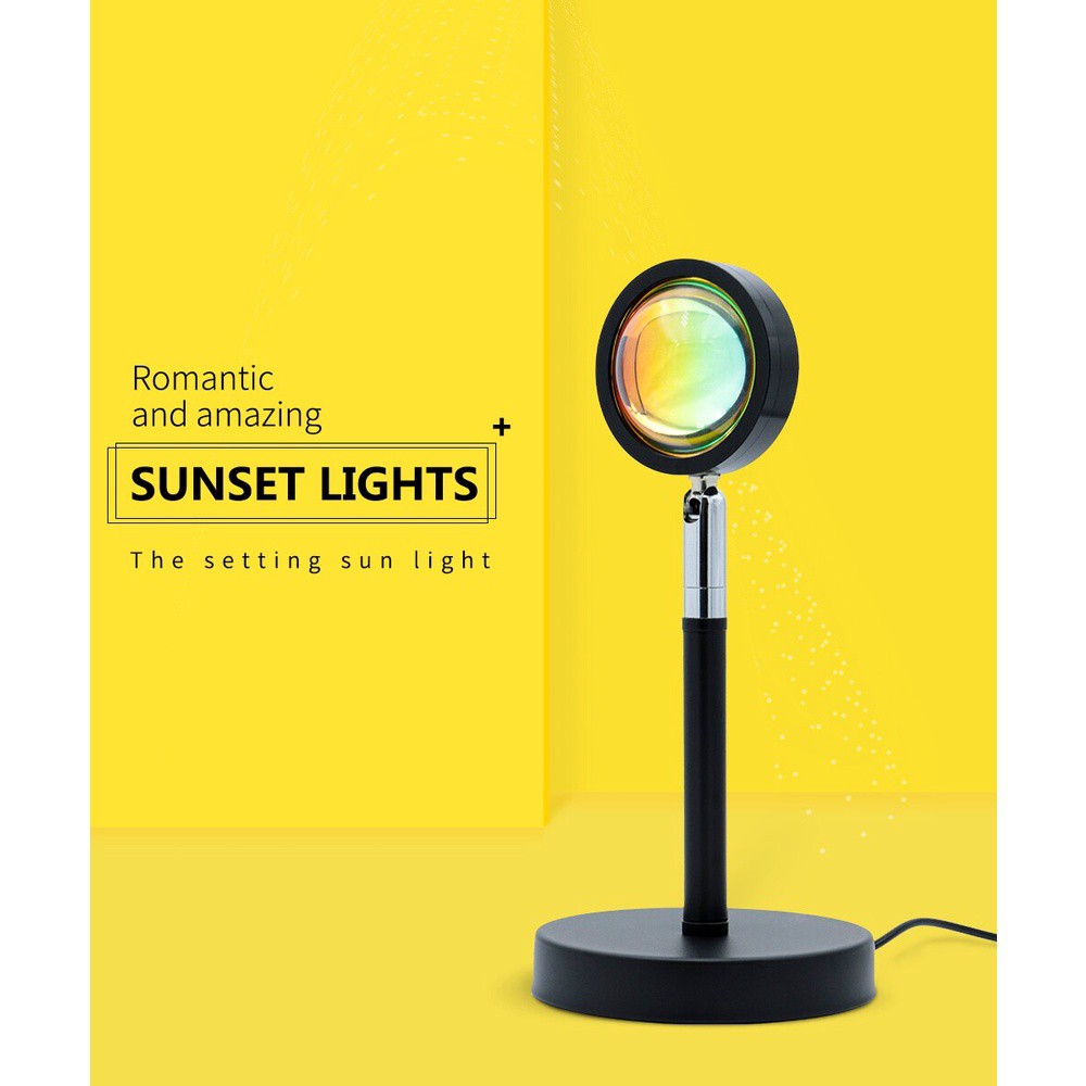 Sunset Lamp 12 Warna Lampu Proyektor Efek Matahari Lampu Sunset Aesthetic