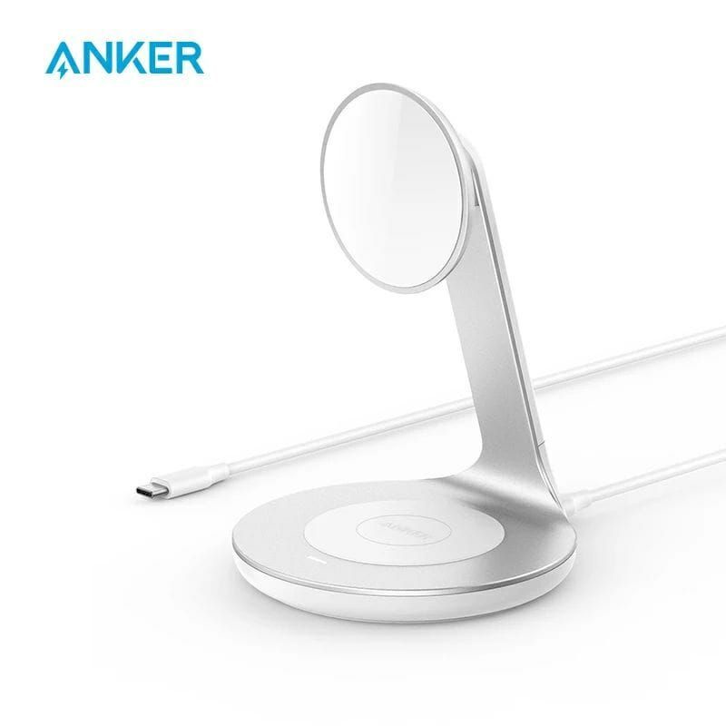 Anker PowerWave A2561 Wireless Charger 2in1 iPhone 12 Original Resmi