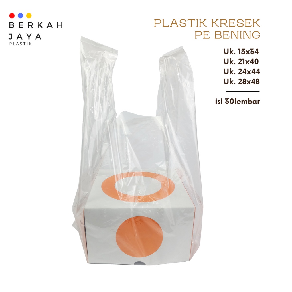 Tas Plastik PE Bening/Transparant | Kantong Kresek | Kantong Plastik | Tas Kresek Bening