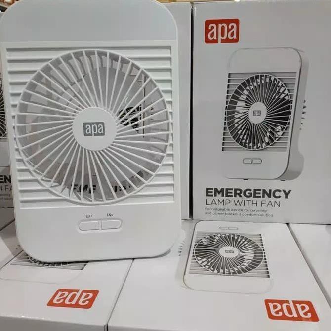 Lampu Darurat Emergency Lamp plus Kipas Angin Portable APA
