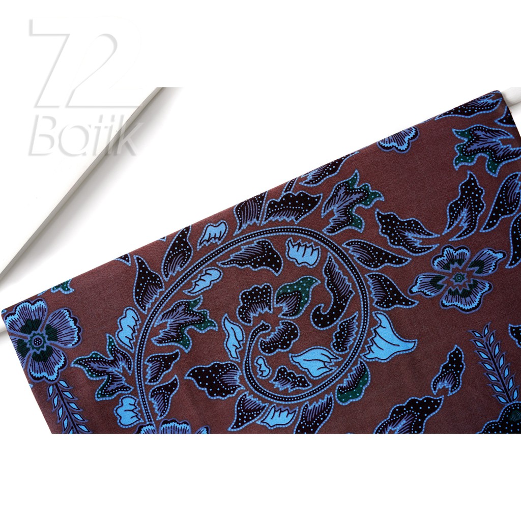 KAIN BATIK PREMIUM Bahan Katun Motif Kembang Godong Mlungker Warna Biru Dongker 729866 Cap 72 Jarik Jarit Samping Kebat Panjang Batik Katun Modern Premium Bahan Seragam Batik Pernikahan Kantor Keluarga Murah Kamen Jadi Batik Bali Lembaran