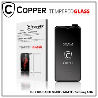 Samsung A50s - COPPER Tempered Glass Full Glue Anti Glare - Matte