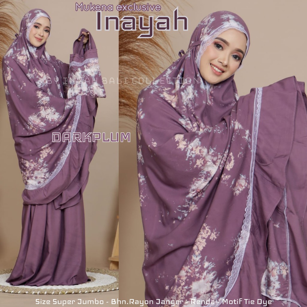Mukena Bali Smoke Renda Inayah Super Jumbo