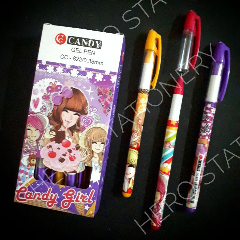 

Pen gel candy girl manga 0.38 mm .12 unit