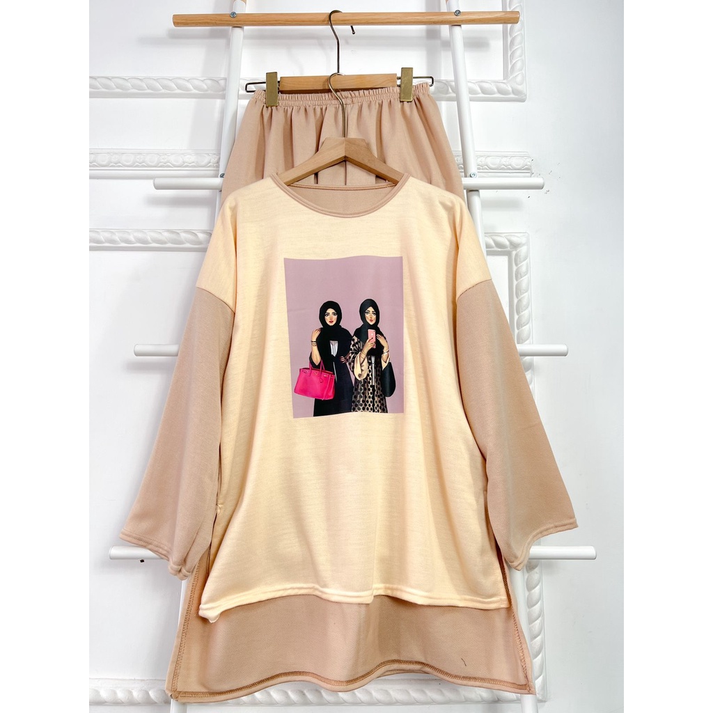 OLIN SETKAOS SETELAN WANITA PREMIUM BAHAN BABYTERRY KATUN