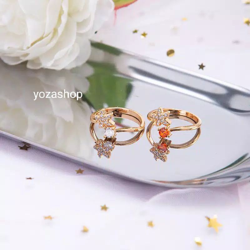 cincin batu permata grosir fashion wanita korea