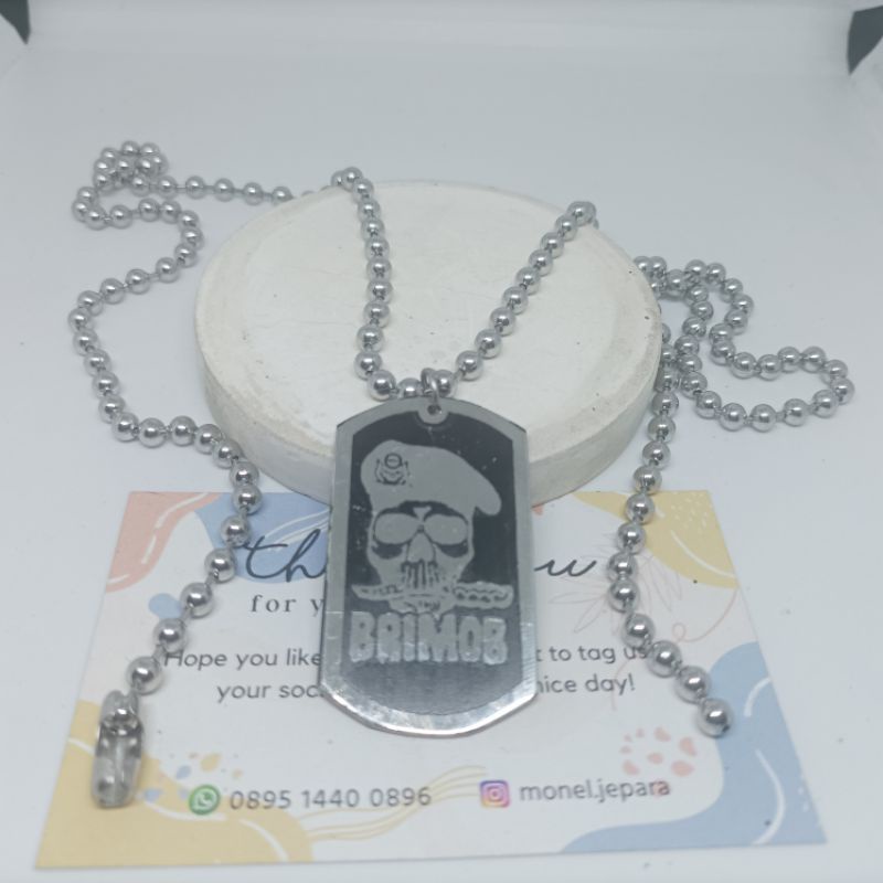 Kalung Logo BRIMOB (Stainless Asli)