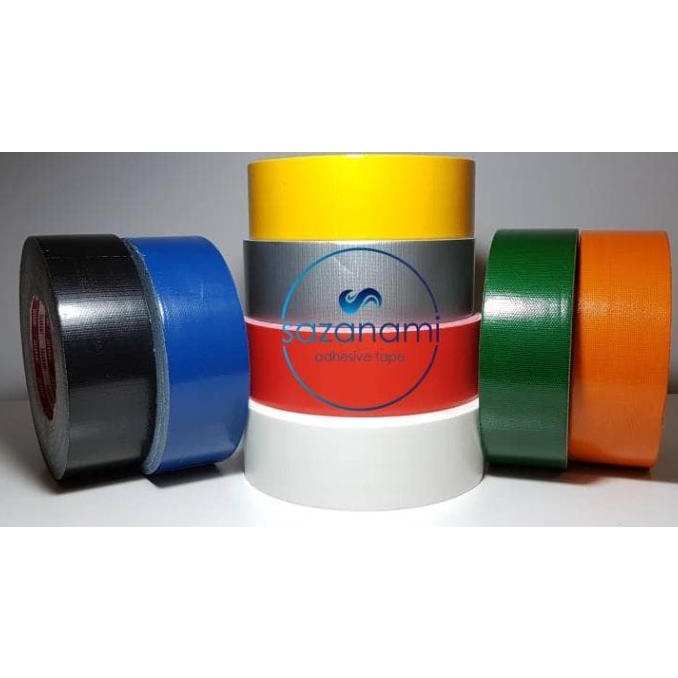 

HARGA SPESIAL lakban kain Hitam 2" Inch x 45m Sazanami Cloth Tape Warna 48mm Jumbo