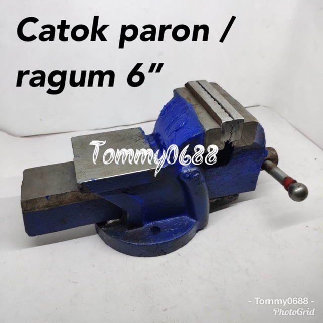 Catok Paron Ragum Duduk 6 Inci Baja Kuat untuk Menjepit Benda Kerja
