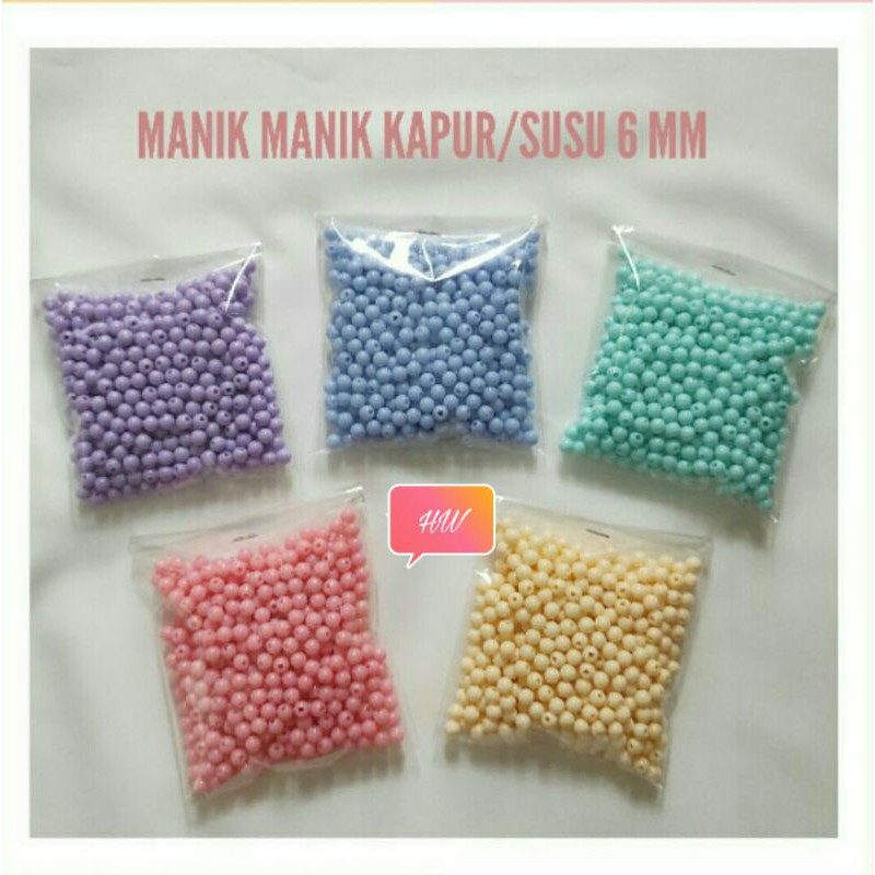 

Manik-manik Kapur / Susu Ukuran 6 mm Termurah