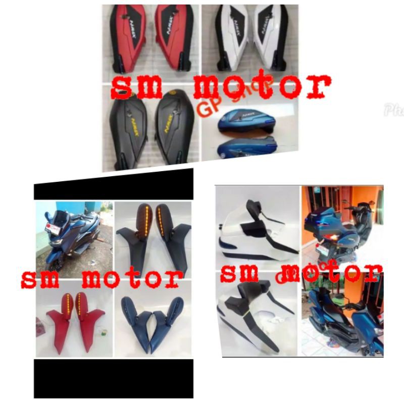 SEPAKET 3 AKSESORIS FOR YAMAHA ALL NEW NMAX 2020 TOPBOX SANDARAN,SPION LIPAT,SIDEBOX/BOX SAMPING
