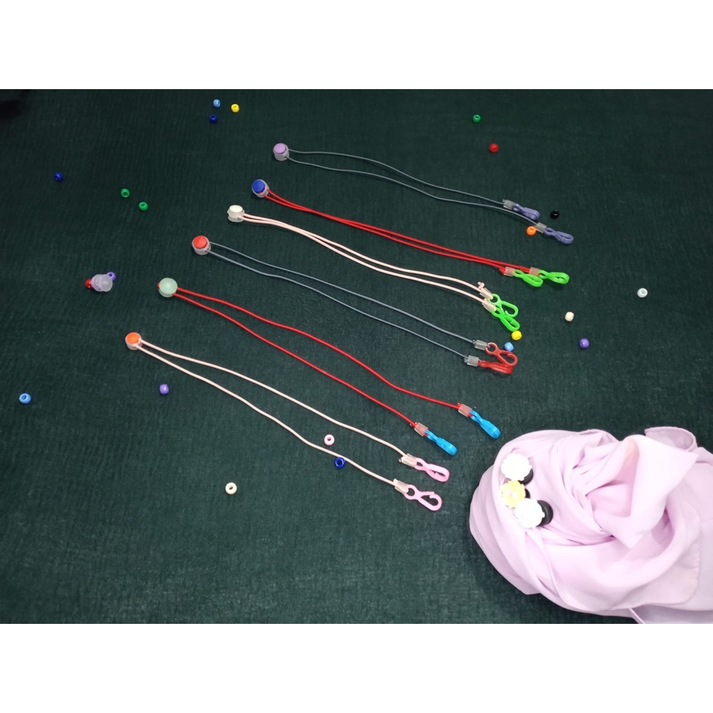 Tali Masker Warna / Strap mask / Gantungan tali masker / Souvenir tali masker / tali masker hijab mu