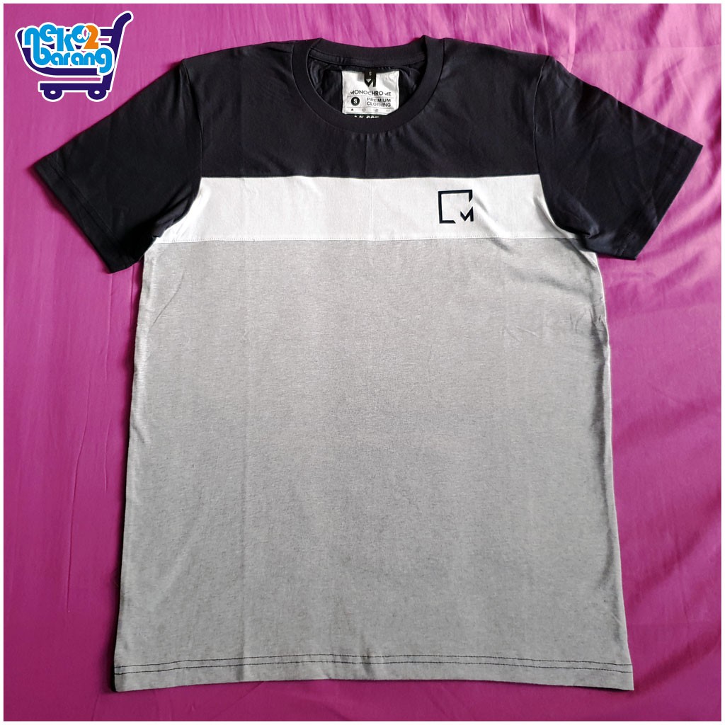 Kaos Monochrom 3 Warna - Kaos Distro