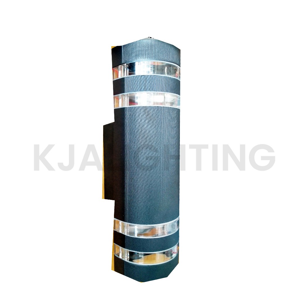 LAMPU DINDING OUTDOOR TERAS BULAT BE-0552-2 HITAM