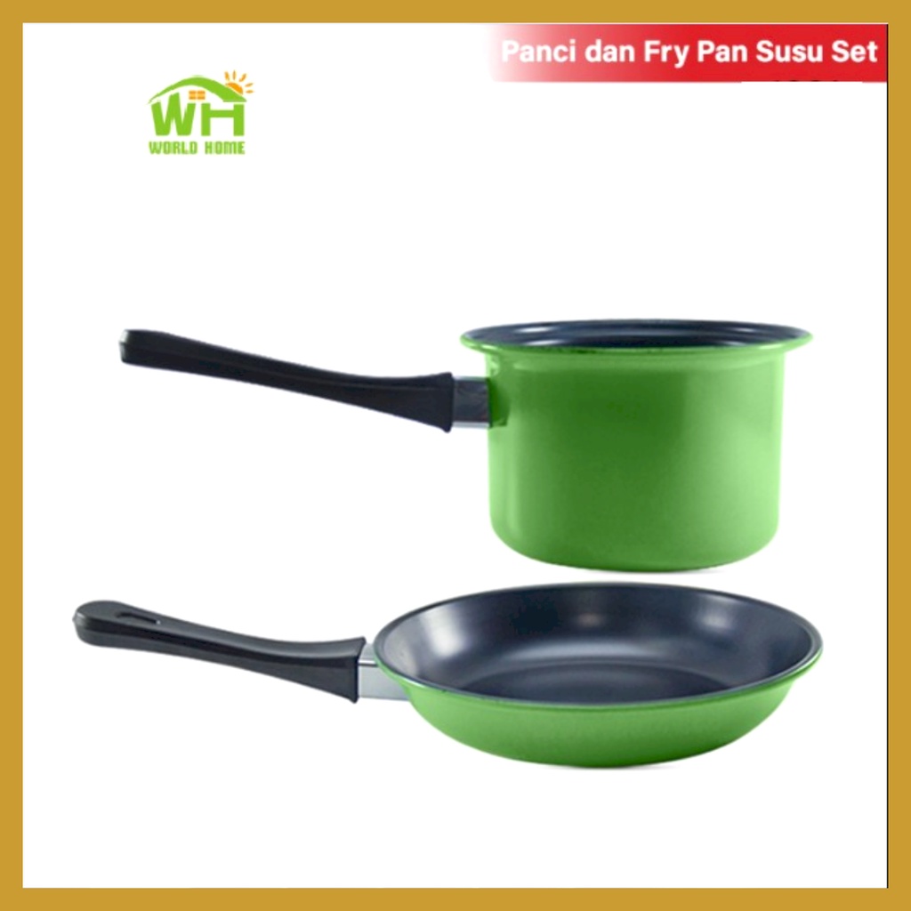 Panci Set Mini Teflon Fry Pan dan Panci Susu - Mini Fry Pan Sauce Pan TG-9