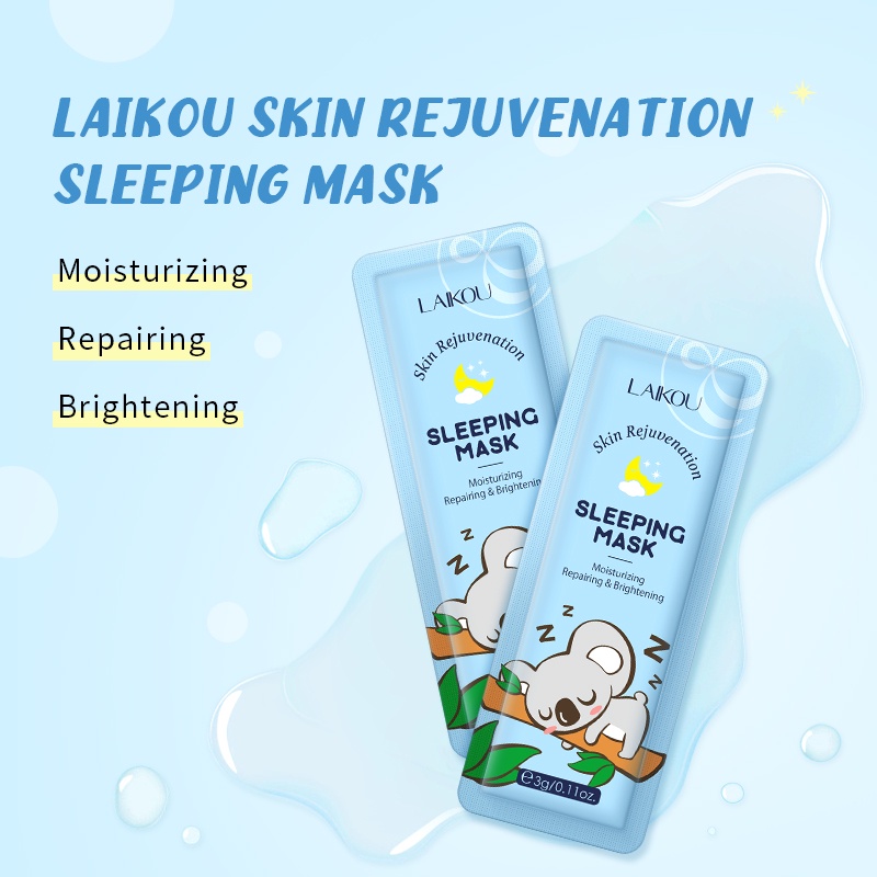 LAIKOU Serum Sachet Mud Mask Sleeping Mask Krim Sunscreen Sakura Green Tea Rumput Laut Terong Matcha Centella