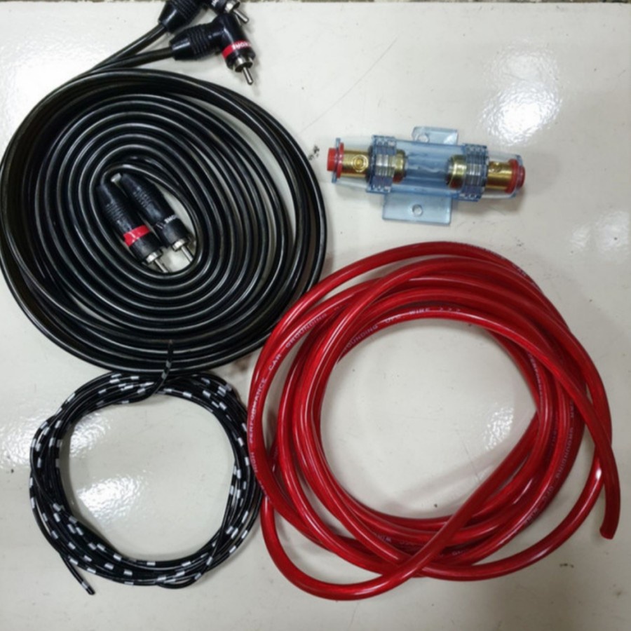 dorifarms - kabel set audio mobil universal / kabel khusus subwoofer kolong