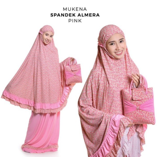 Pink DEWASA - SPANDEK ALMERA Berkualitas MUKENA Dijual
