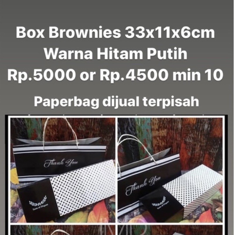 

Box Brownies 33x11x6cm Hitam Putih