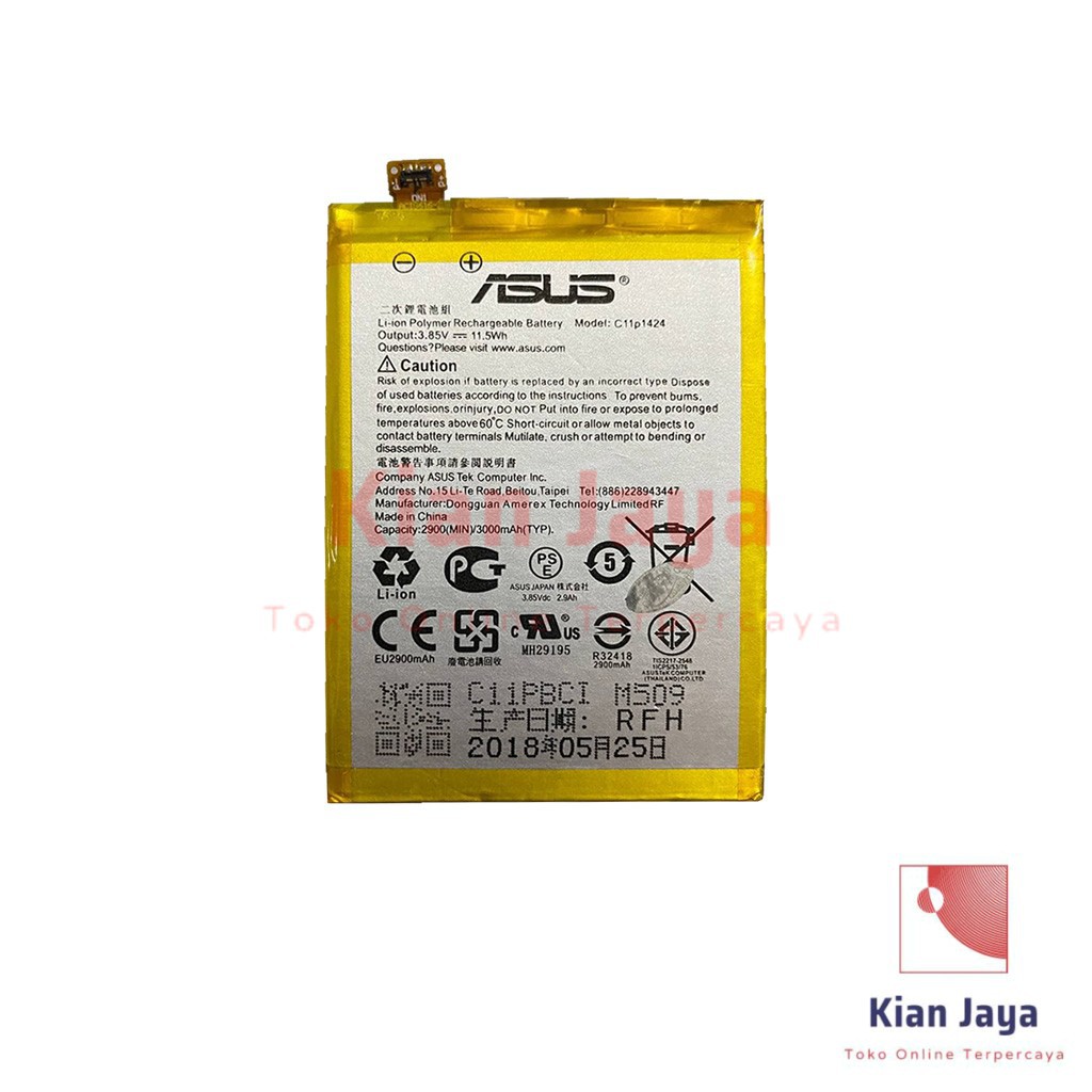 Baterai Original Asus Zenfone 2 5.5 Z00AD ZE550ML ZE551ML C11P1424 5.5&quot; Batre Battery Hp 100% Ori