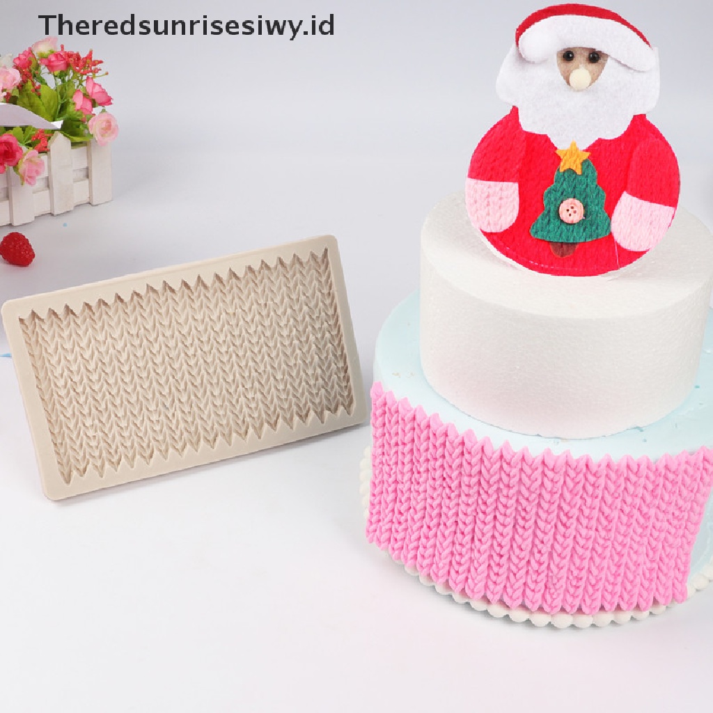 # Alat Rumah Tangga # Cetakan Fondant Bentuk Sweater Rajut Bahan Silikon