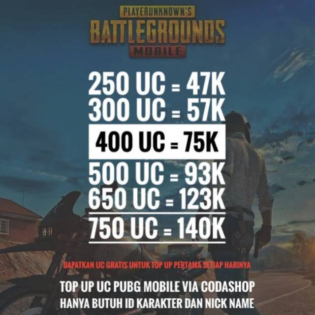 Top Up Uc Pubg Mobile Termurah 100 Legal Via Codashop Shopee - top up uc pubg mobile termurah 100 legal via codashop shopee indonesia