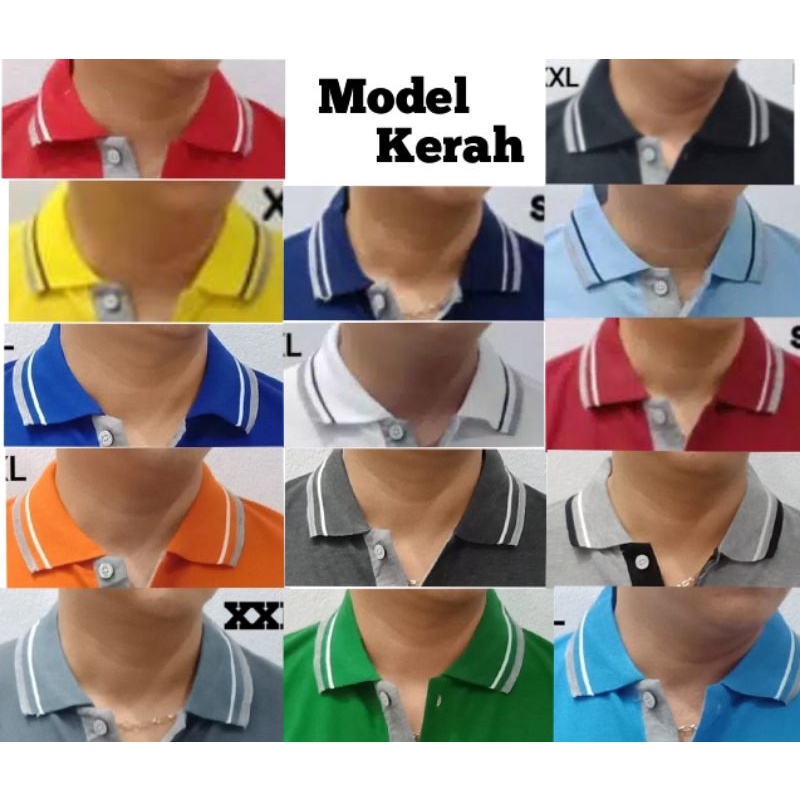 kaos kerah polos - poloshirt polos - seragam - couple