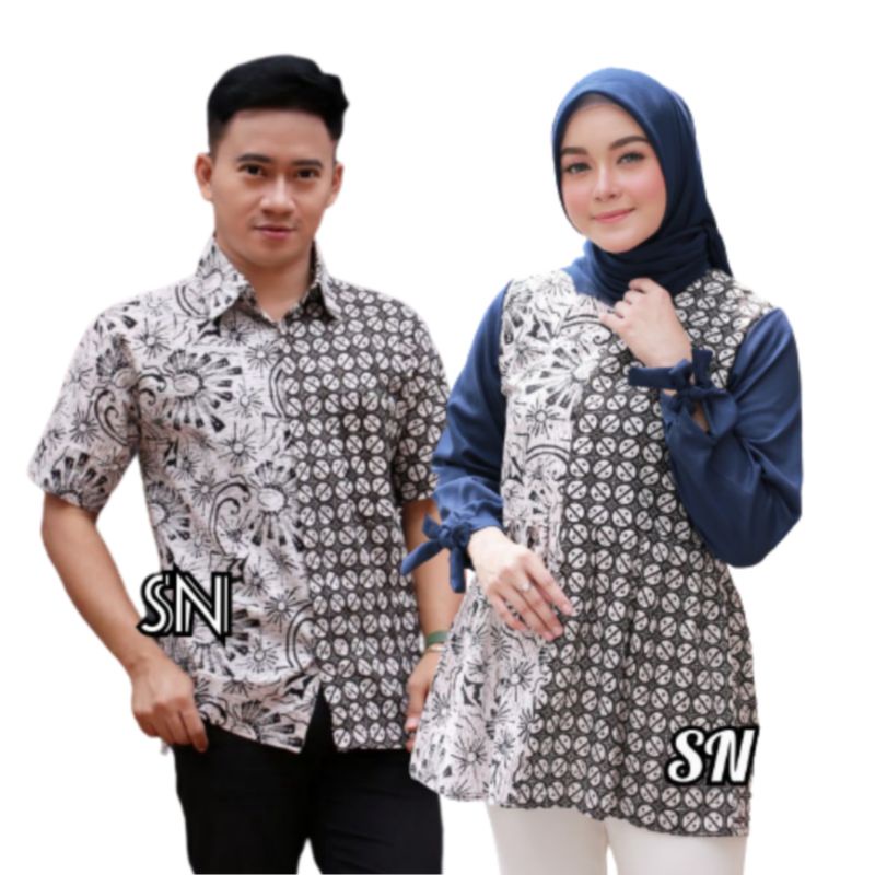 BATIK COUPLE TERBARU HEM BLOUSE BATIK SERAGAM KANTOR