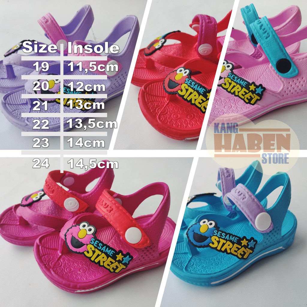 175E Sandal Jepit Bayi Karakter Sesame Street ELMO - Fashion Anak Laki laki Perempuan Balita Sendal