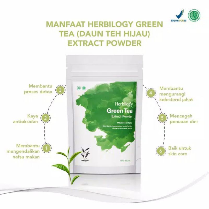 New Herbilogy Green Tea Extract Powder -  Minuman Diet Kesehatan