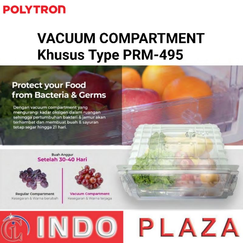 KULKAS POLYTRON 2 PINTU JUMBO INVERTER PRM-431 / 491 / 495