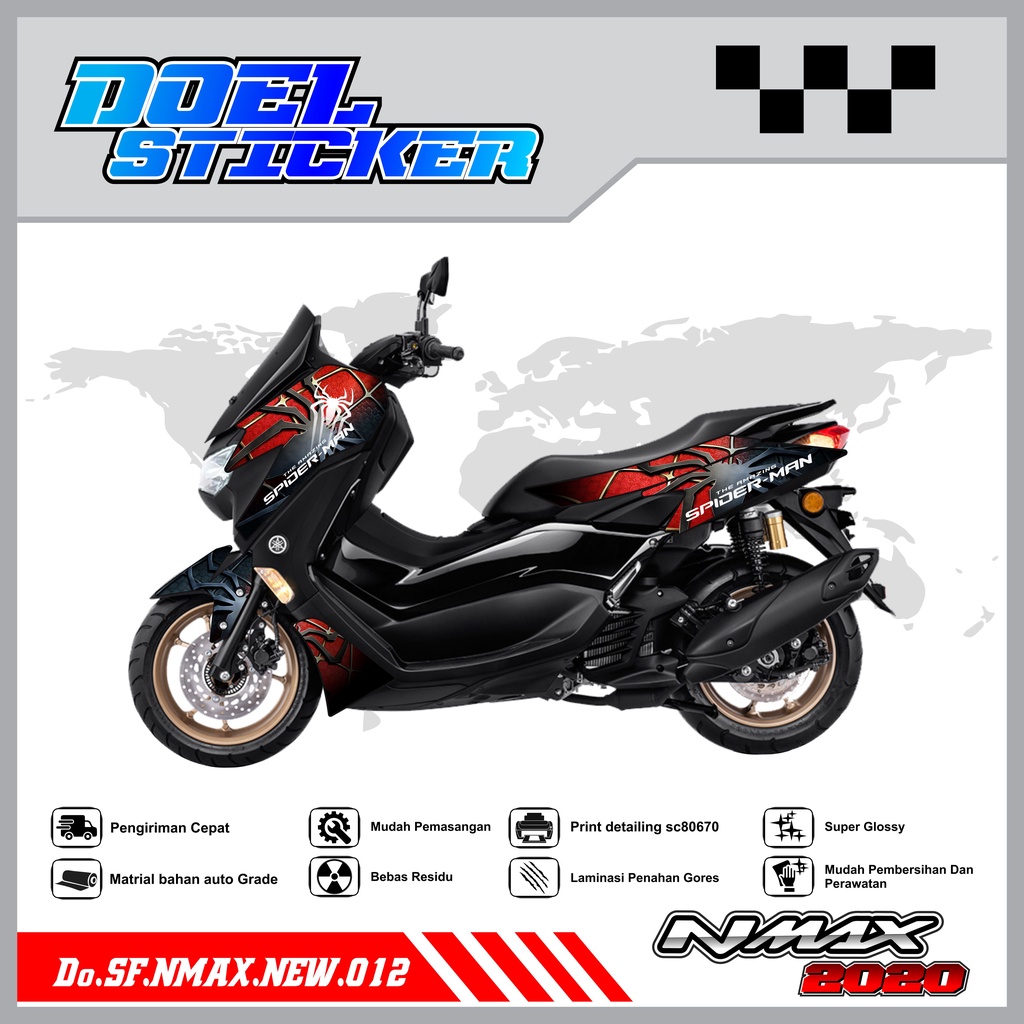 STICKER STRIPING NMAX NEW 2020 - STICKER STRIPING LIST VARIASI HOLOGRAM , CROME YAMAHA NMAX NEW 2020 DOEL 012