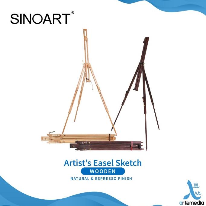 

Easel Lukis Sinoart Artists Sketch Wooden Stand Field Tripod ---READY---
