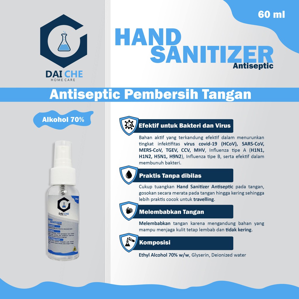 Hand Sanitizer Spray 60 ml