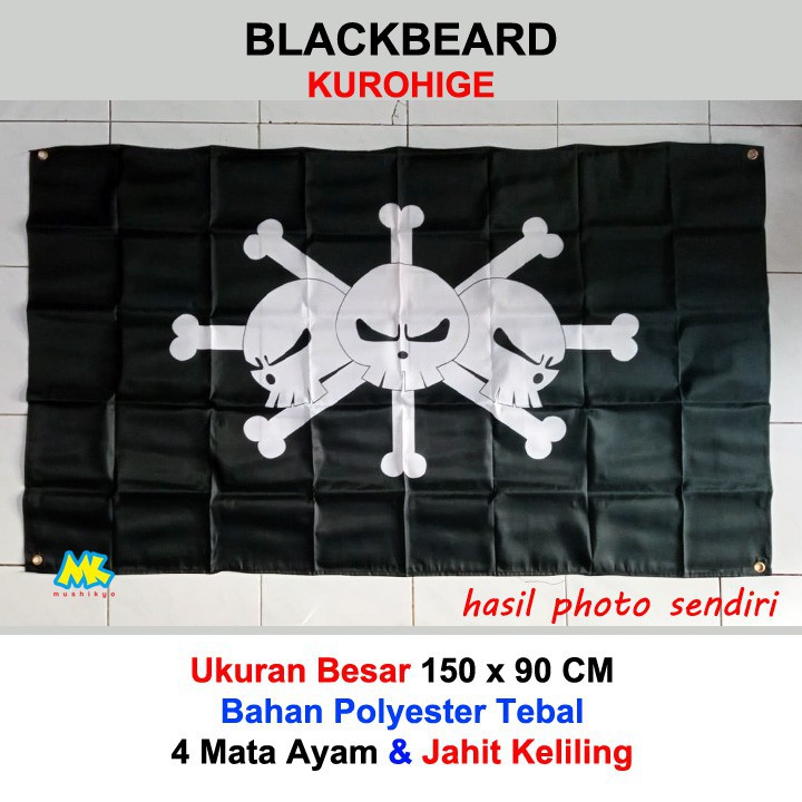 Bendera One Piece karakter ukuran besar / Zoro Shanks Blackbeard Buggy