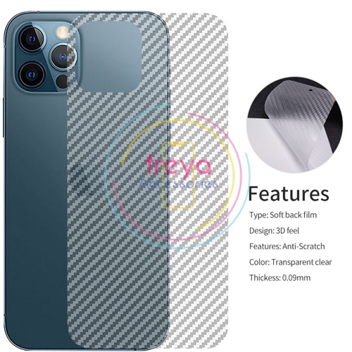 FJ461 GARSKIN ANTI GORES BELAKANG SKIN CARBON 3D SAMSUNG A72 A81 M02