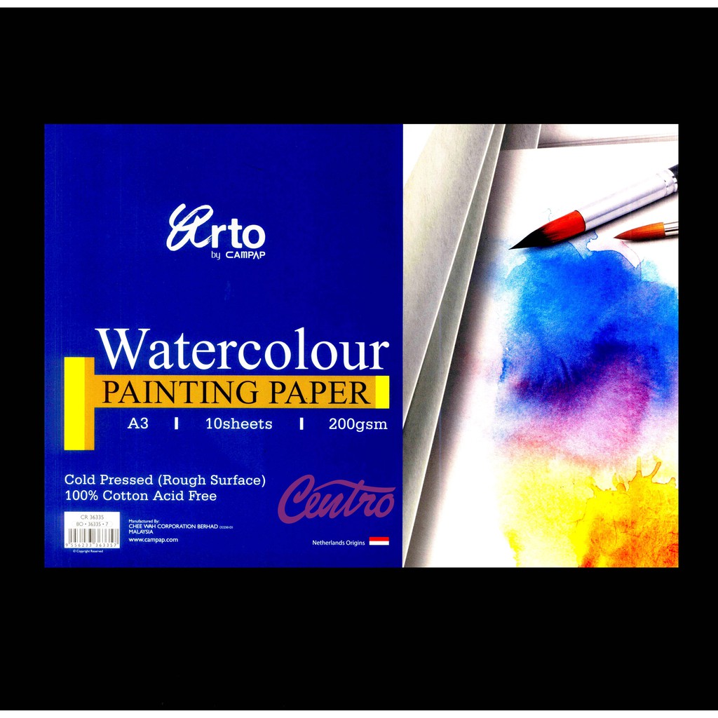 

Arto Watercolour Painting Paper A3 200 Gsm Kertas Cat Air 100% Cotton