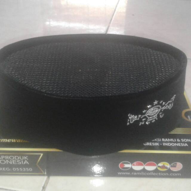 PECI SONGKOK KOPIAH KOPYAH HITAM FULL AC LOGO NU PERAK