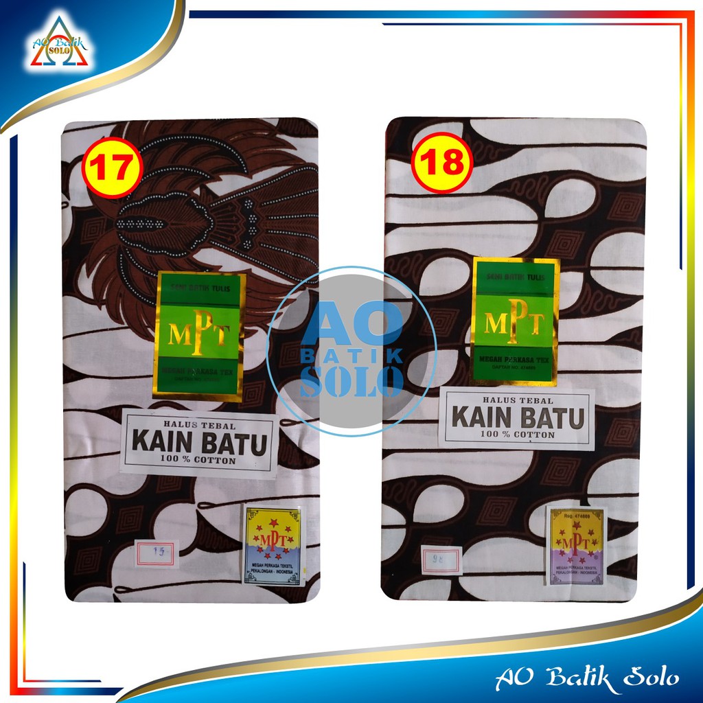 Kain Jarik Batik MPT Putih || Bisa Pilih Moitf || Khas Solo - Jogja / Jarik Batik