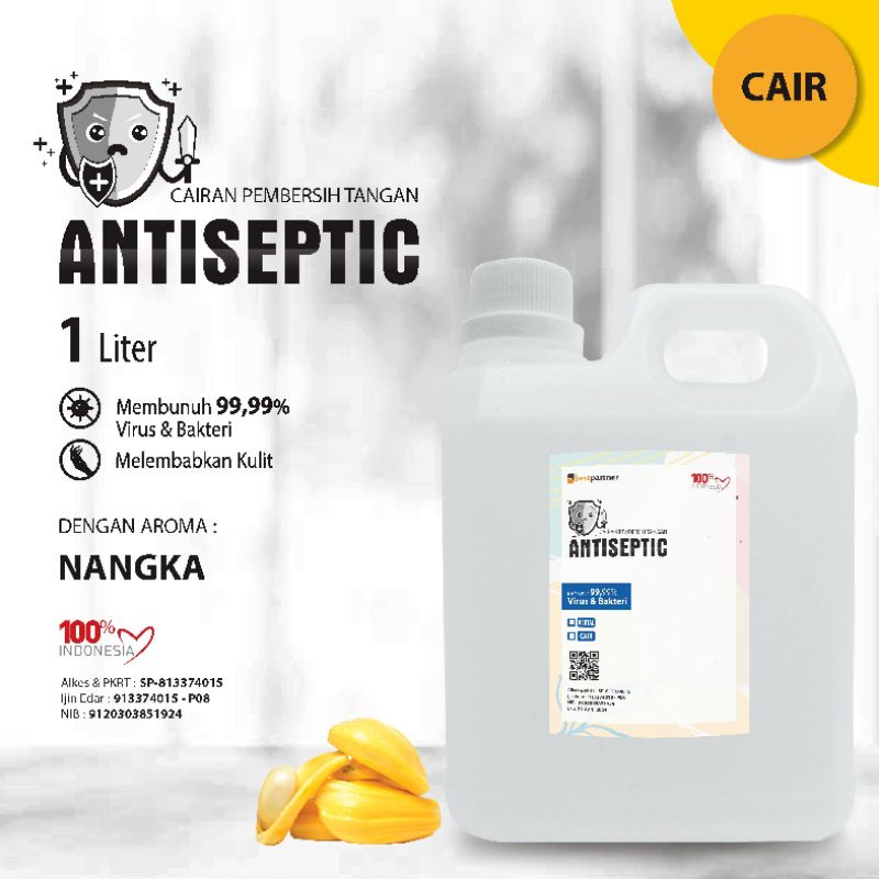 R-CLEAN Cairan Antiseptic Handsanitizer cair putihan aneka aroma kemasan jurigen 1 liter