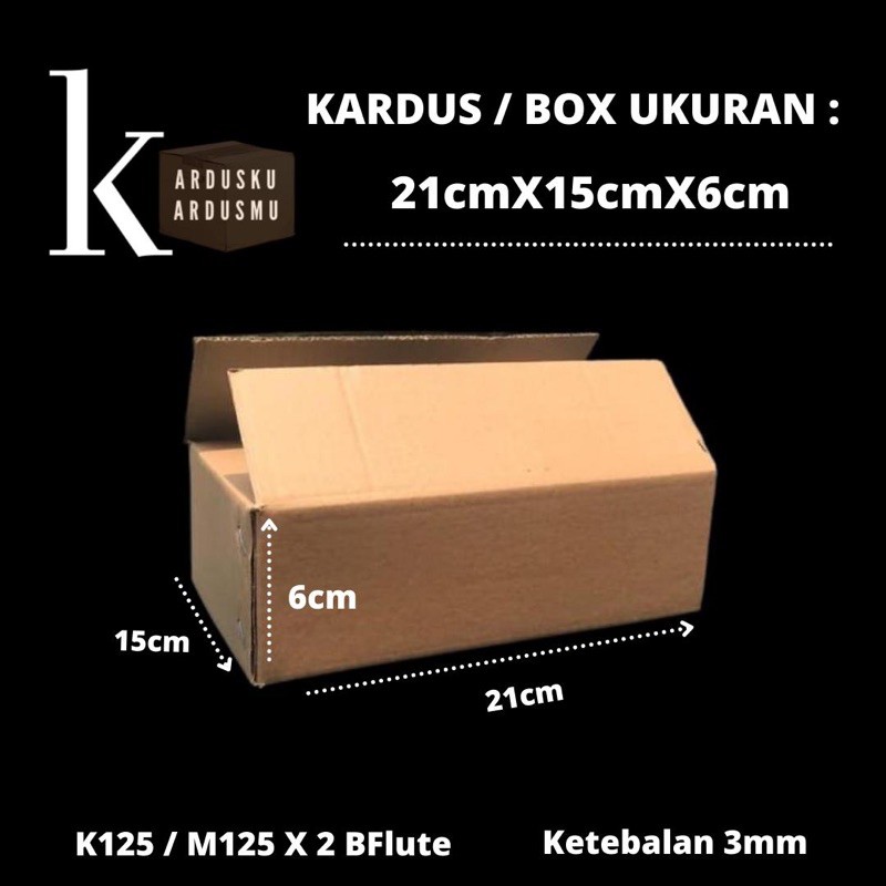 

BOX KARTON / KARDUS POLOS UK 21 x 15 x 6 cm