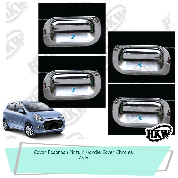 Cover Pegangan Pintu Handle Cover Chrome Mobil Ayla