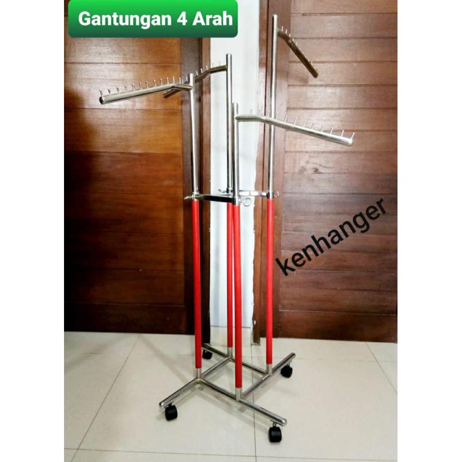Gawang Baju 4 arah gantungan baju / Hanger 4 arah / Display toko