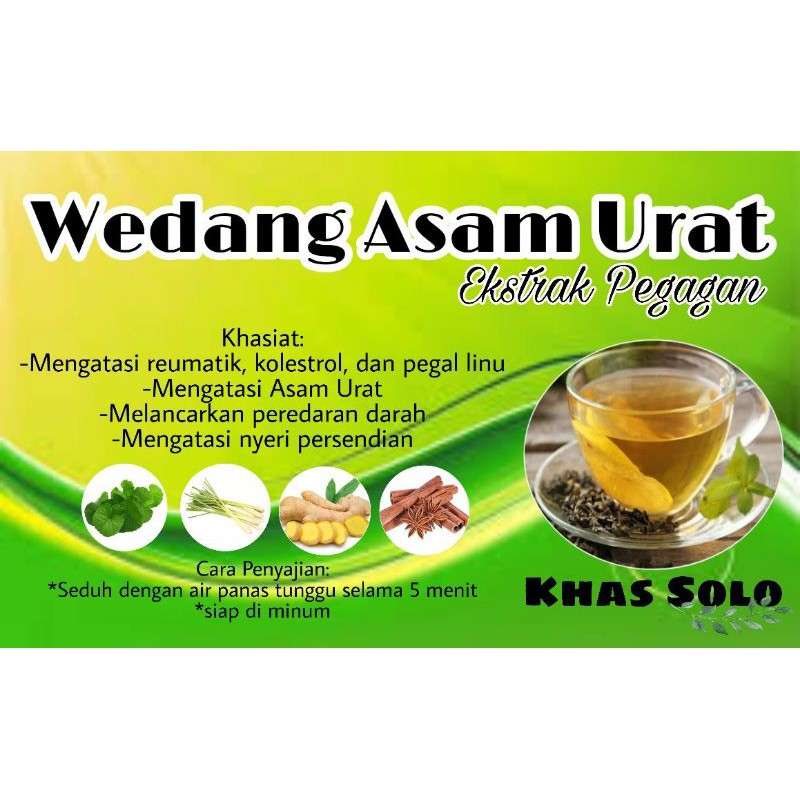 

WEDANG ASAM URAT DAUN PEGAGAN REMPAH KOMPLIT KHAS SOLO
