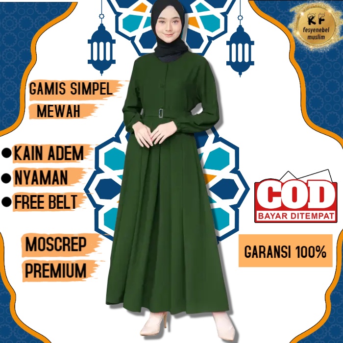 baju gamis wanita dewasa lebaran 2023