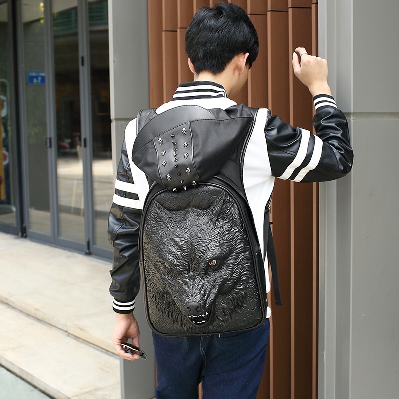 RANSEL HOODIE IMPORT 3D SERIGALA PRIA WANITA ASIA EROPA KOREA AMERIKA