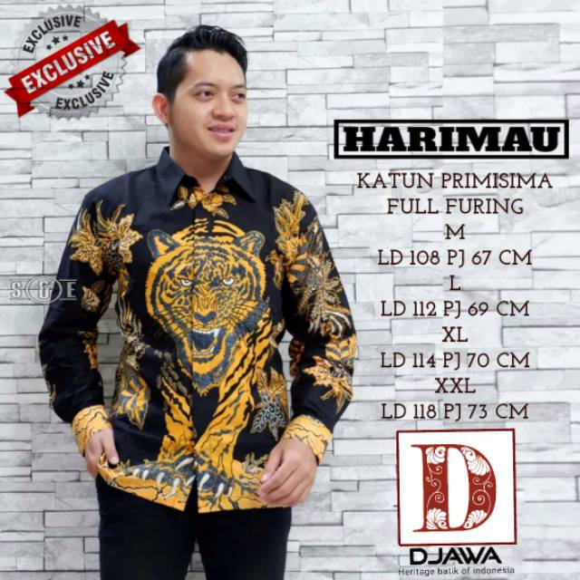 Kemeja batik harimau