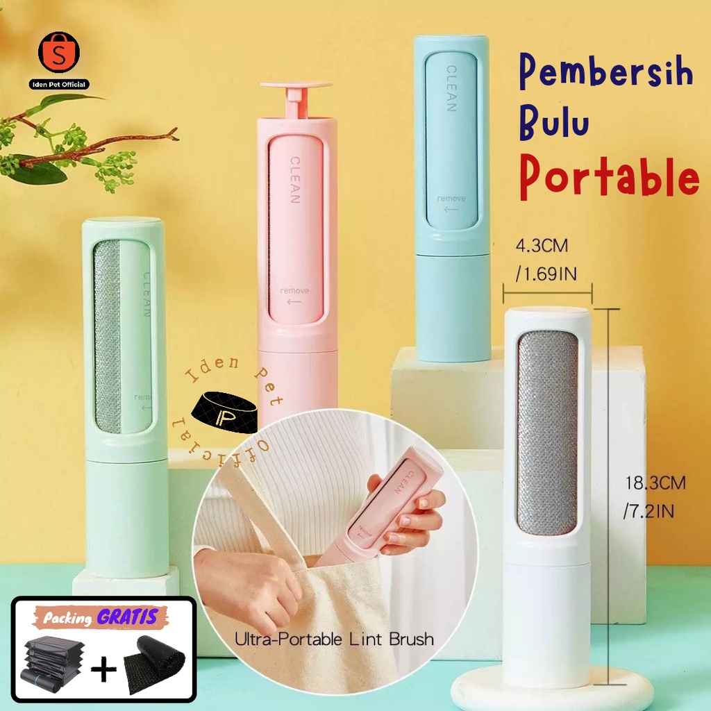 Sikat Roller Pembersih Bulu Hewan Anjing Portable Alat Pembersih Rambut Kucing Pet Dog Hair Remover