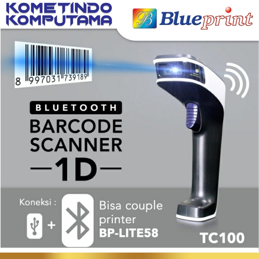 BP-TC100 BARCODE BLUETOOTH INFRARED SCANNER 1D LITE-BLUEPRINT