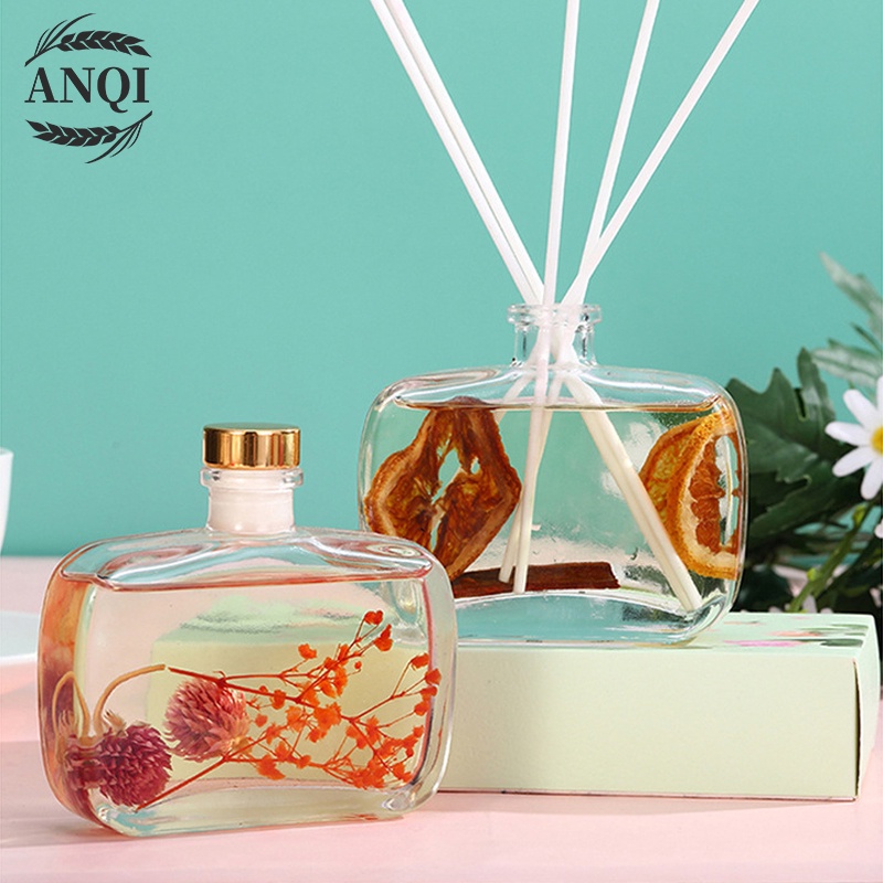 ANQI 1888 Reed Diffuser Alat Pengharum Ruangan Parfum Essensial Oil Hiasan Stik Kayu + Bunga/Bunga Pengharum Ruangan